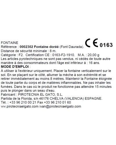 0002302 Fontaine dorée  (Font daurada)