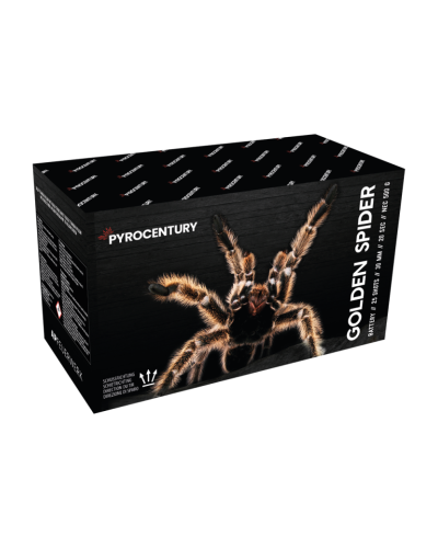 APF2060 Batterie en éventail, 30 mm, 25 coups , 30" GOLDEN SPIDER Bombes dorées