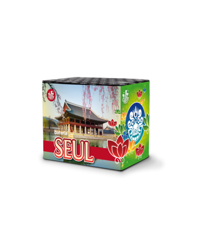 0641 Batterie Droite, 30 mm, 35 coups, 40 s, Seúl, Bombes rouges et vertes, bleu et blanc avec craker.